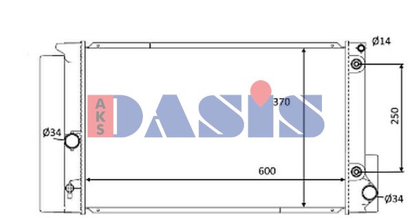 AKS DASIS Радиатор, охлаждение двигателя 210266N